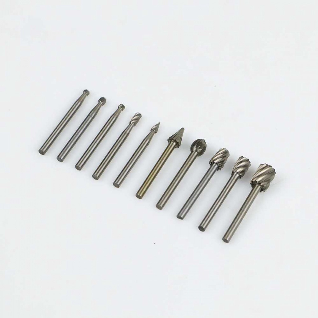 Mata Bor Tungsten Taffware Carbide Cone Spiral Bits 10 PCS