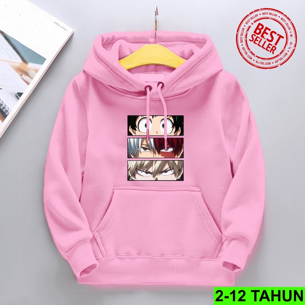 Jumper Hoodie Anak MY HERO ANIME II Jaket Hoodie Anak Viral II Sweater Hoodi Kids Sz M - XL ( Laki Laki &amp; Peremepuan )