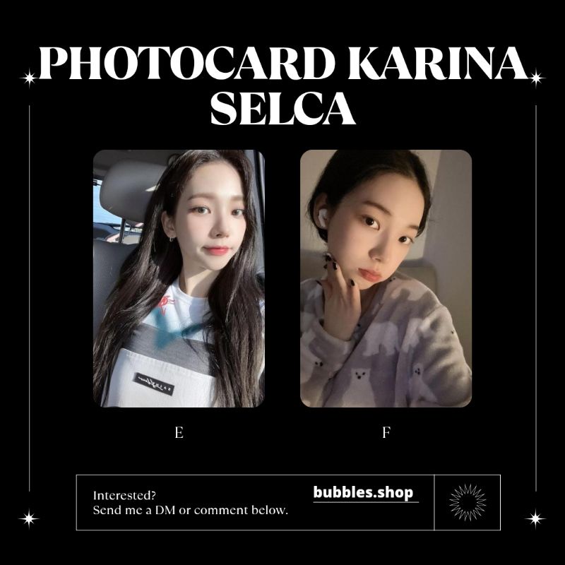 PHOTOCARD UNOFFICIAL KARINA AESPA SELCA