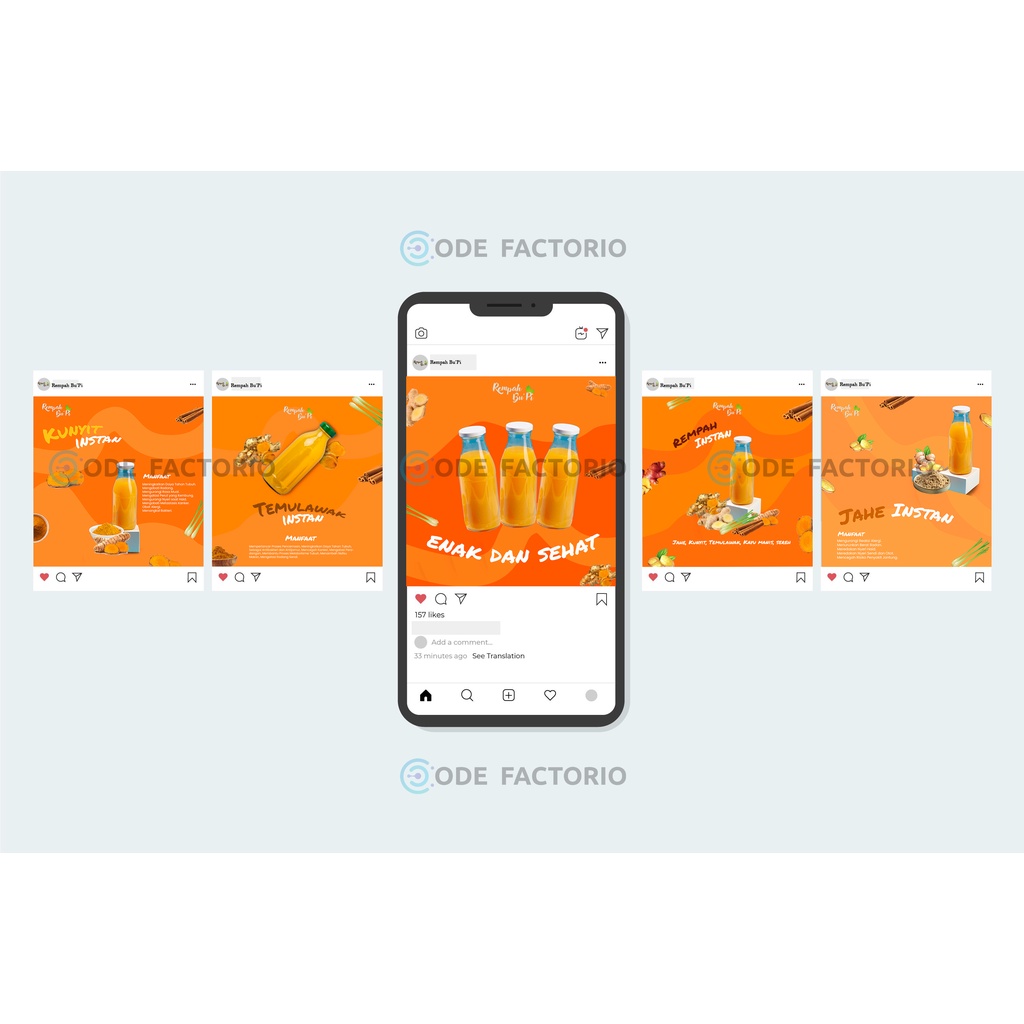 Jasa desain Pembuatan Feed Instagram Makanan & Minuman