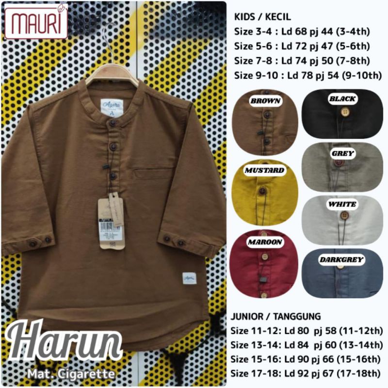 HARUN KURTA KOKO ANAK ¾ AGERA MAURI
