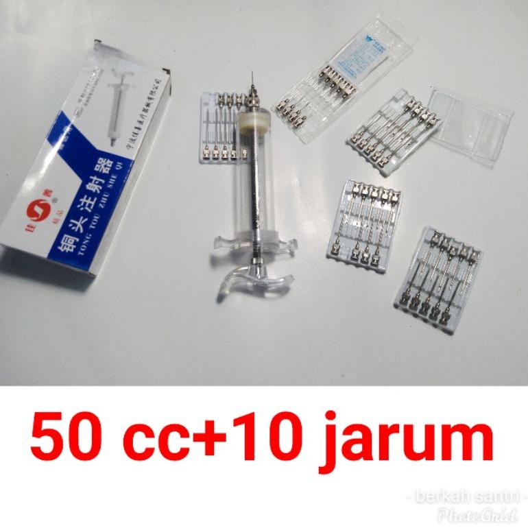 Ternak suntikan sapi 50 ml jarum suntik besar - alat suntik hewan ternak kambing - domba Garut - bab