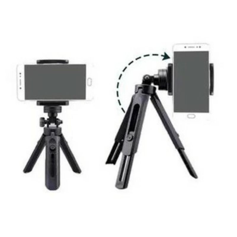 Tripod mini meja + holder pegangan handphone hp kamera anti slip live tiktok