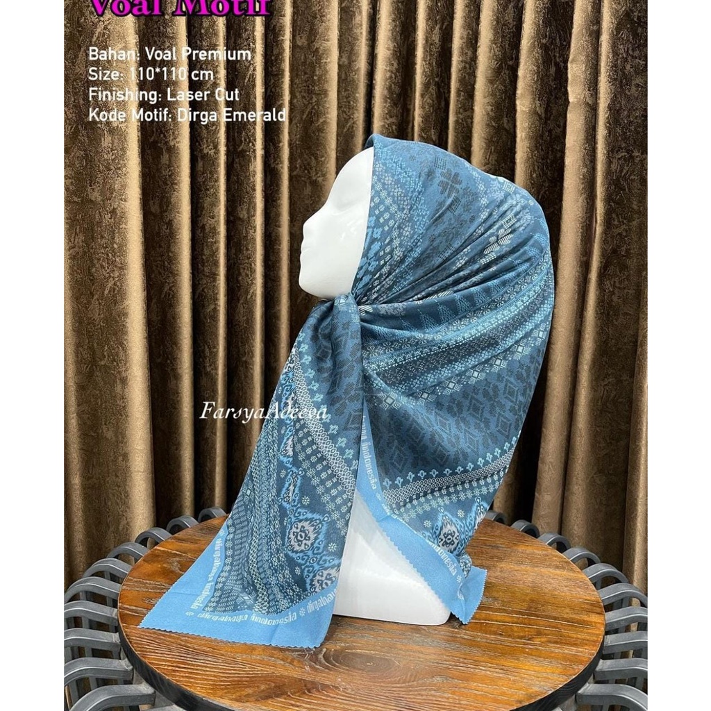 Kerudung Segi Empat Motif Lasercut Hijab Segiempat Deenay KW Jilbab Segiempat Motif Pasar Hija'b