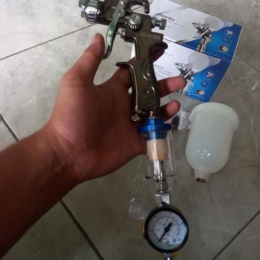 Spray Gun Auarita Mini K350 Plus Water Filter Set Manometer Regulator