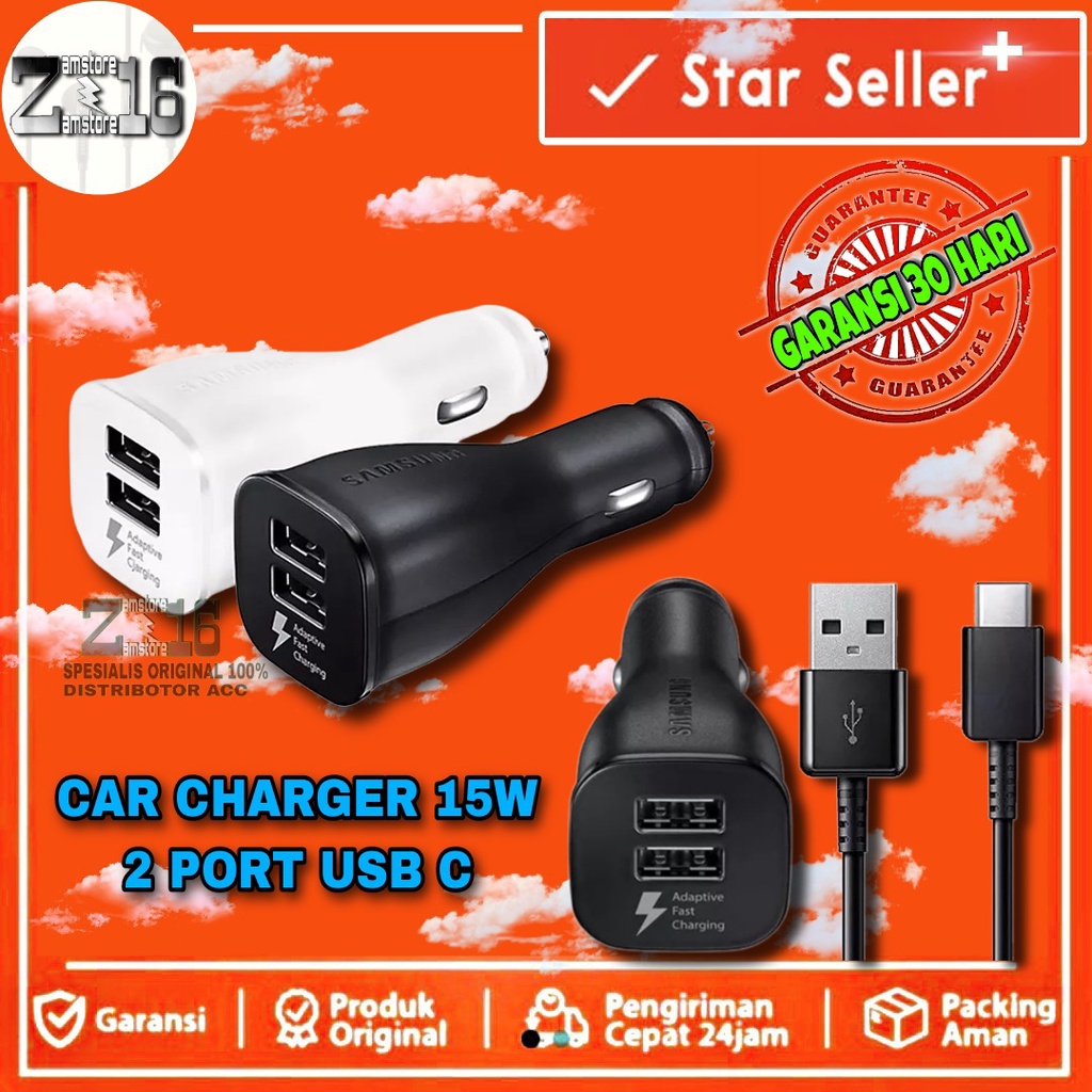 CAR / MOBIL Charger Samsung Galaxy USB Type C Fast Charging A11 , A12 , A21 , A22 , A31 , A32 , A51 