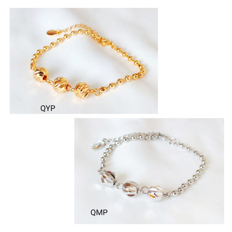 Gelang Tangan Wanita Model Biji Lada Lapis Emas 18k