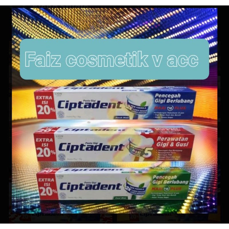 Ciptadent Pasta Gigi Extra Isi 20% Original [75 + 15gr murah]