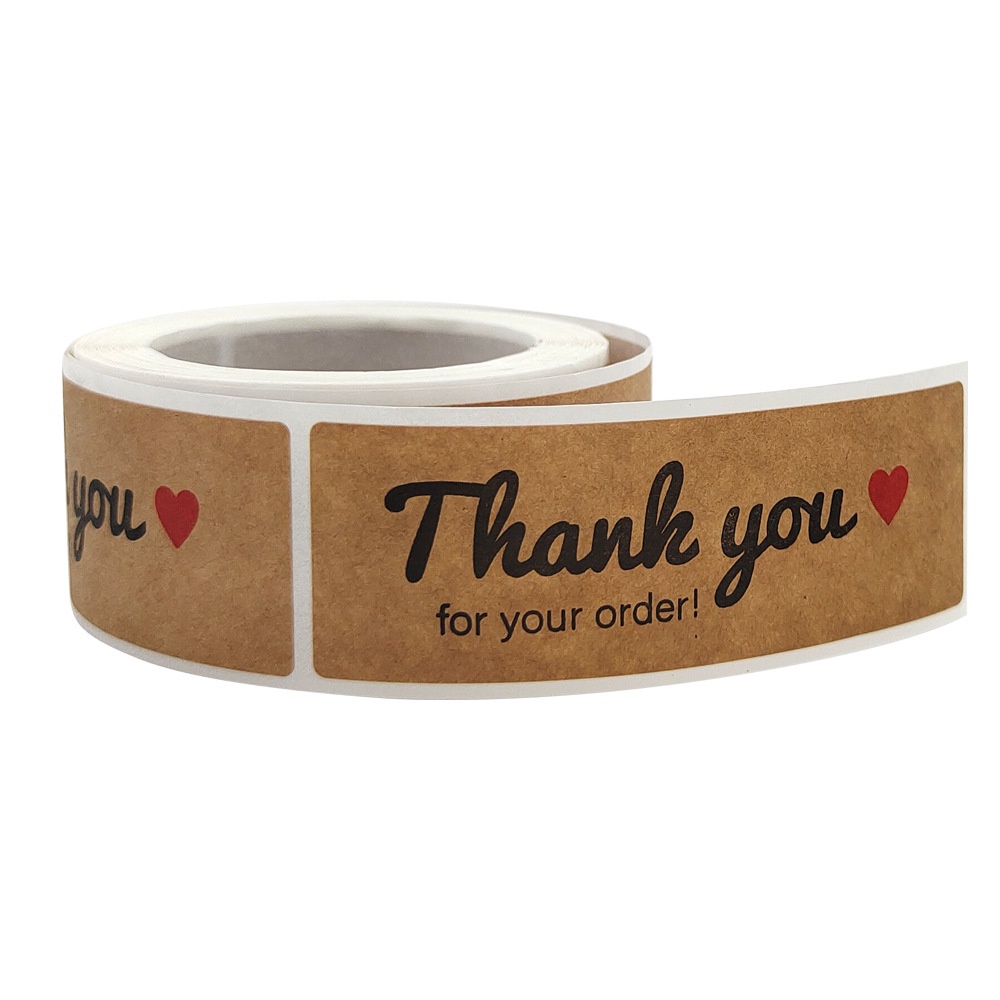

KEDAIBUTIK (SLT05) Sticker Thankyou 1Roll (120pcs) Label Segel Order Packing Motif Serbaguna