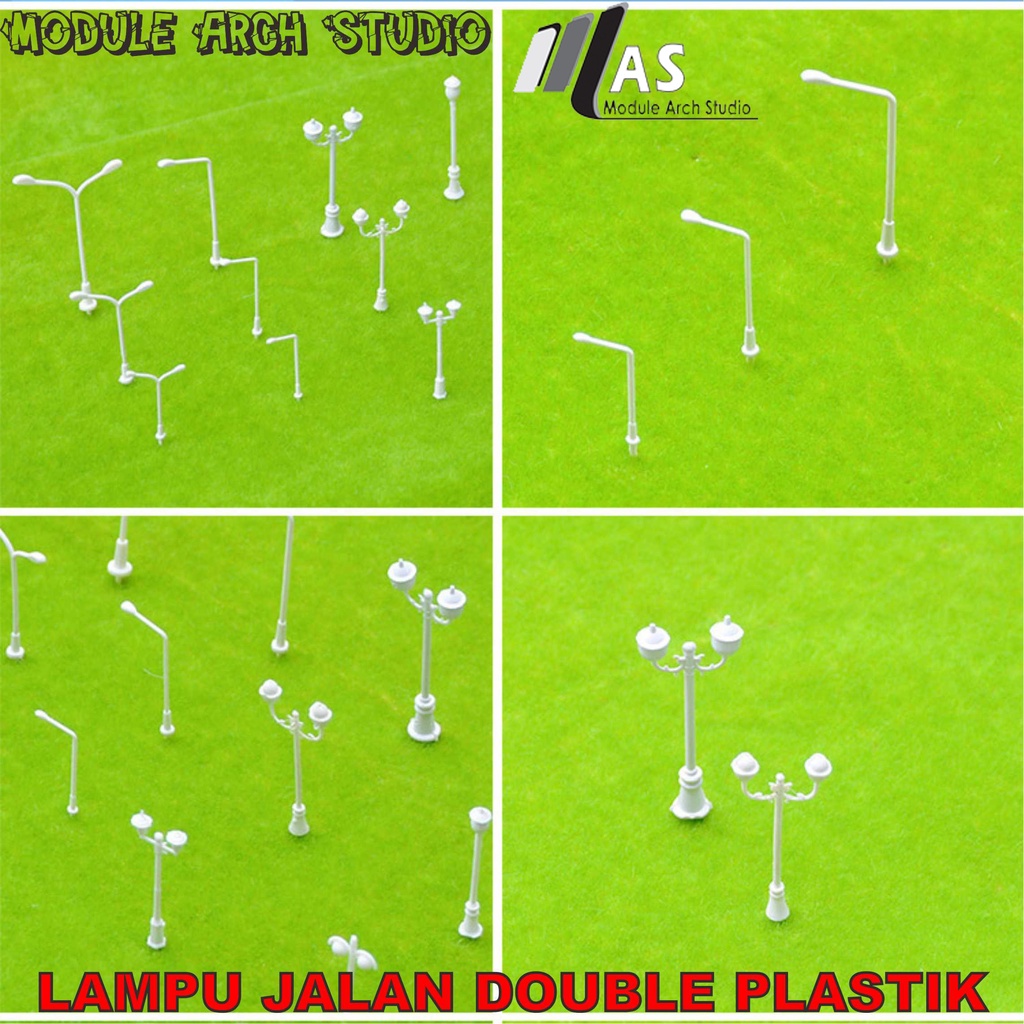 Maket Lampu Jalan Plastik - Miniatur Lampu jalan Monokrom - Maket PJU