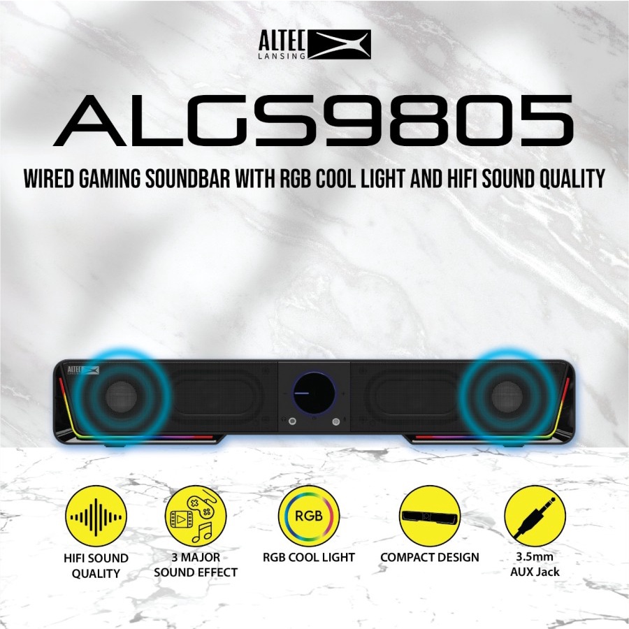 Speaker Soundbar Altec Lansing ALGS9805 HiFi 3 Sound Effect Jack 3.5mm