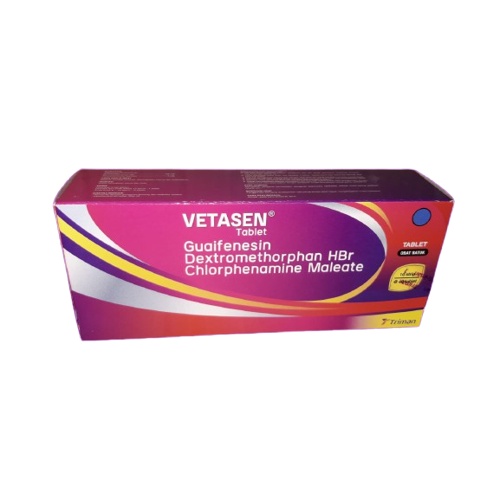 Vetasen 1 Box Isi 10 Strip Meredakan Batuk dan Pilek