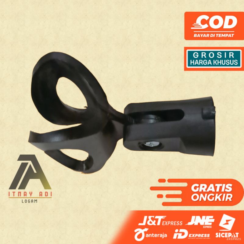 Holder Microphone Model Jepit Oval