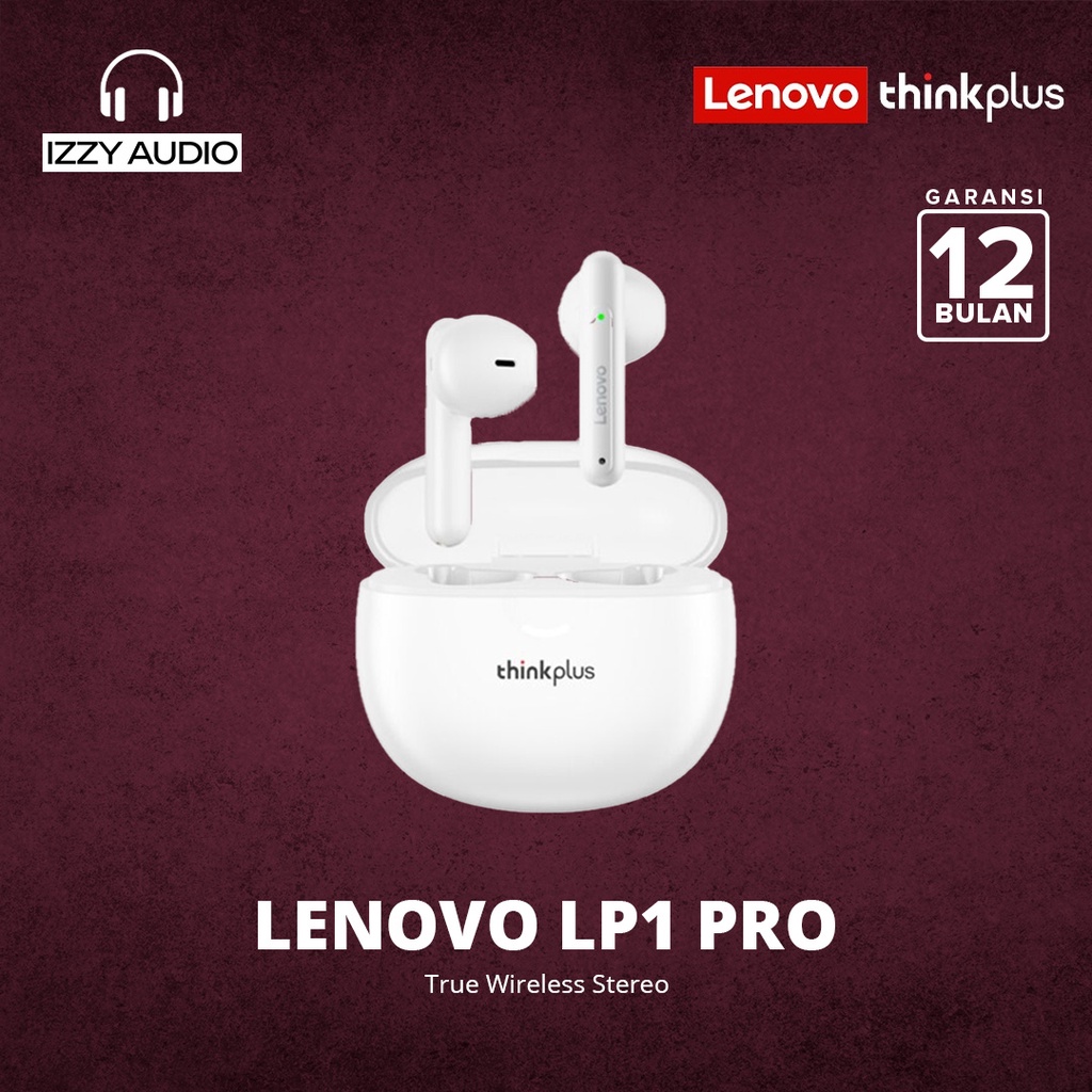 Thinkplus Lenovo LP1 Pro True Wireless Bluetooth Earphone TWS - Putih