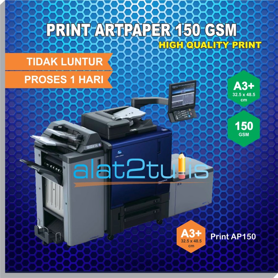 Print A3 + warna cetak | AP150 artpaper 150 gsm