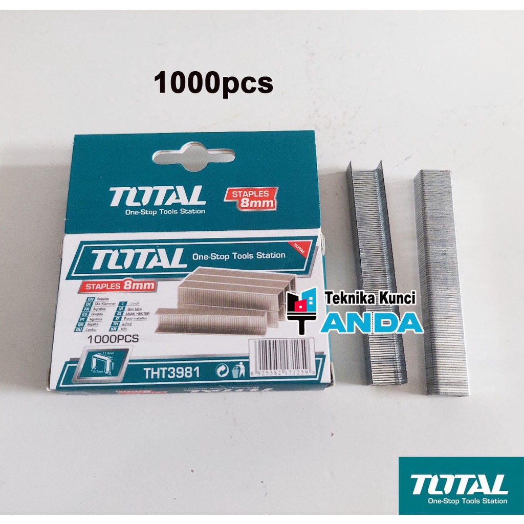 

Isi Staples tembak isi 1000 TOTAL THT3981 / refil staples gun1