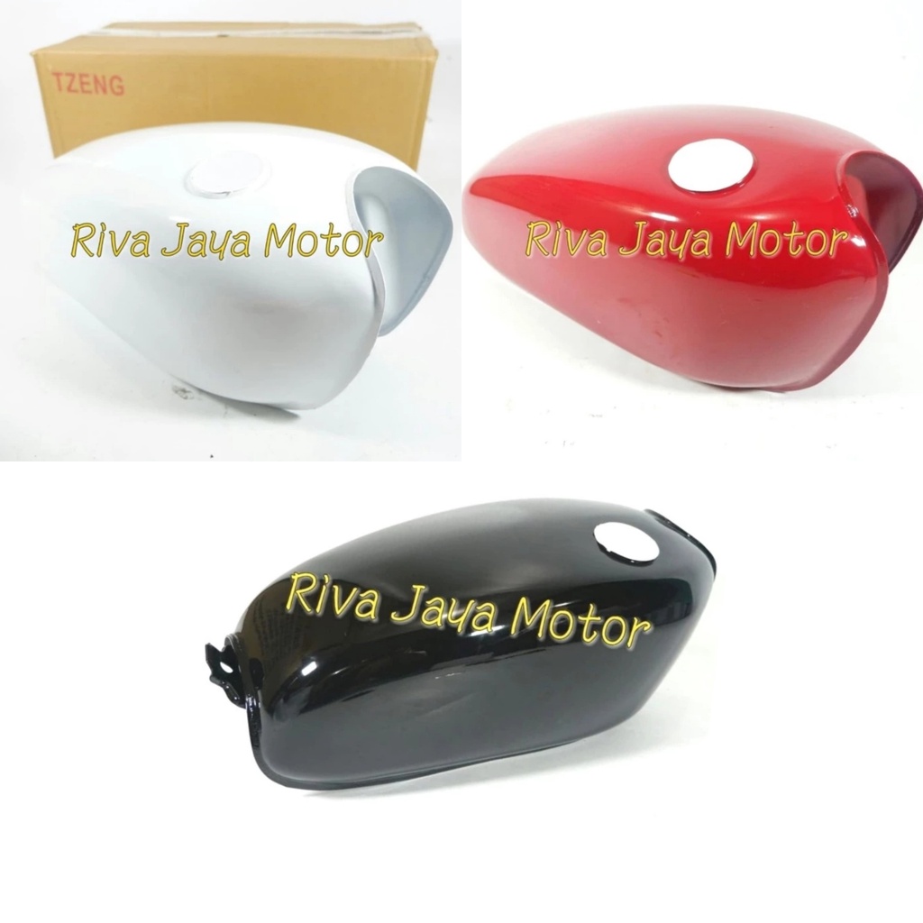 Tengki Tangki Bensin Cb100 Cb125 Cb 100 125 Hitam Merah Putih Osk Tzeng