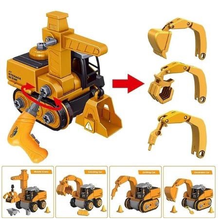 Mainan Anak Edukasi Diy Konstruksi Truk Pasir Merakit Bongkar Pasang Best Seller