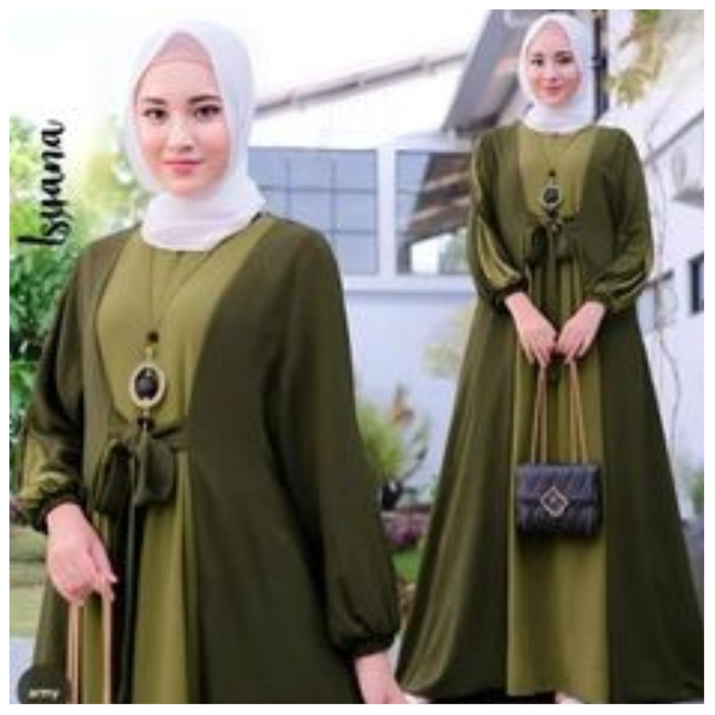 jasmine gamis terbaru baju lebaran 2023 wanita dress muslimah kekinian maxi cringkle