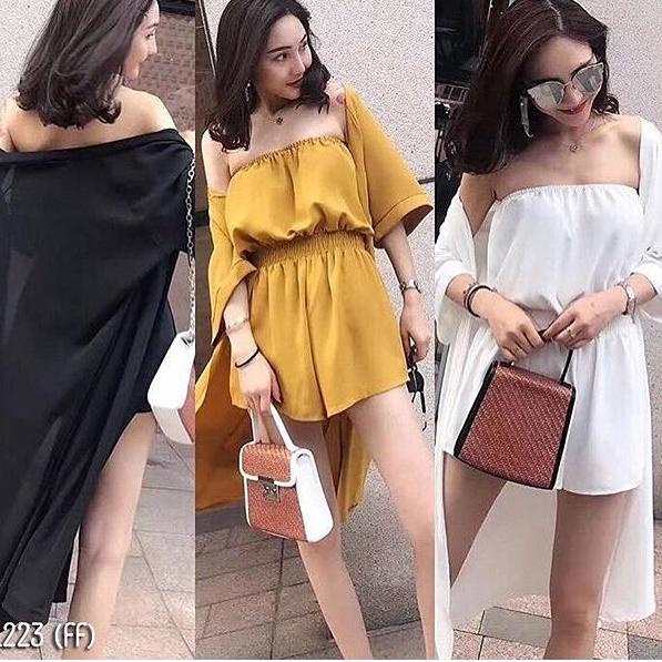 Termurah sila set // snw // jumpsuit outer