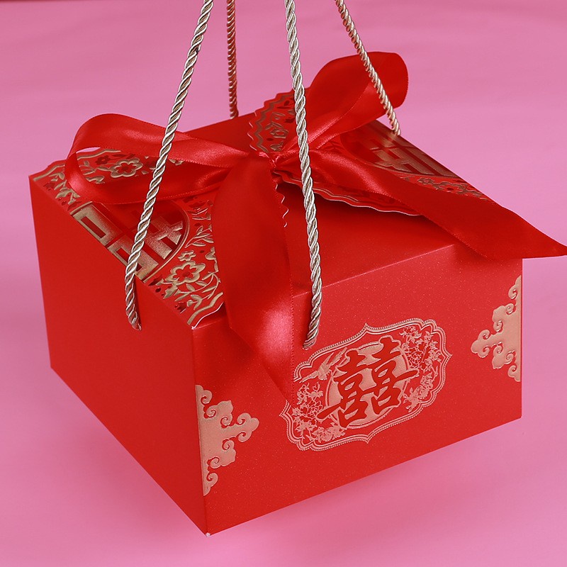 KOTAK WEDDING SHUANG XI /BOX JINJING MERAH SOUVENIR TEA PAI/SANGJIT