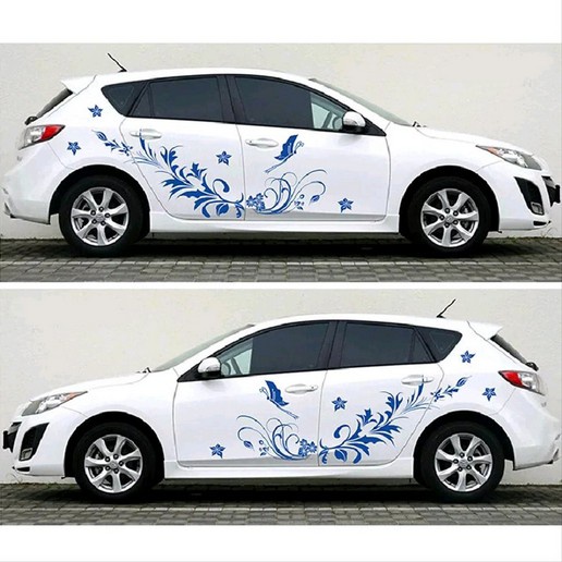 hidayah sticker tiker batik bunga stiker mobil all mobil honda jazz xenia avanza calya all tipe mobi