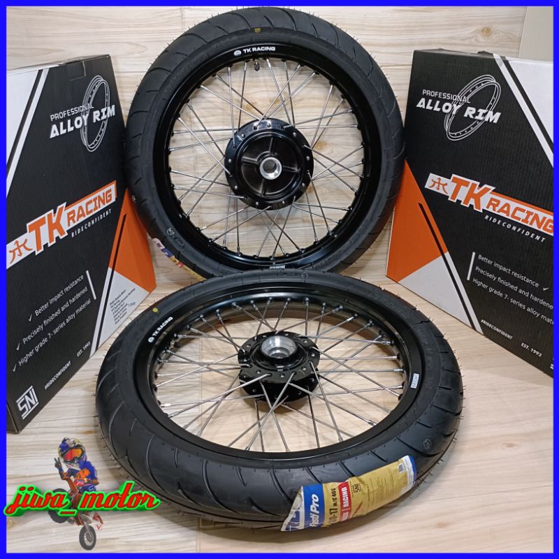 paket velg RX king TK racing ring 17 160 185 / 185 185 / 185 215 plus ban IRC FASTI PRO 90/80 17