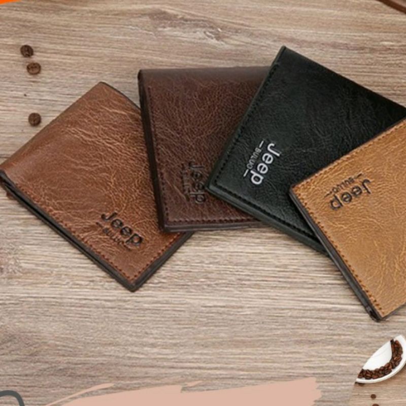 DOMPET PRIA MODEL LIPAT PENDEK KULIT JEEP BULUO IMPORT