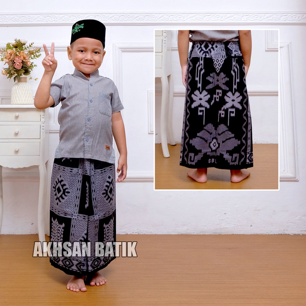 Sarung Anak Instan Dengan Karet Pinggang Motiv Diamon Untuk Usia 2-10 Sarung Batik anak Model Rok Praktis Bahan Katun Lembut Adem Di Pakai