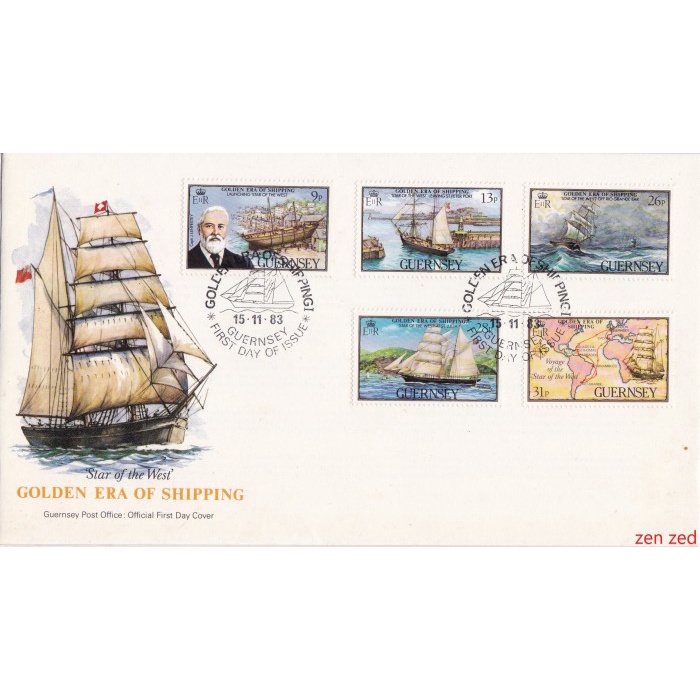 

A736 Prangko Guersey FDC 1983 Navigation 1 Pcs