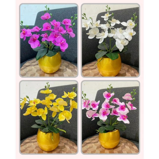 Bunga anggrek latex rangkaian bunga anggrek 1tangkai