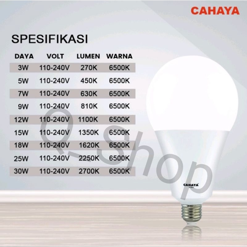 Lampu LED CAHAYA 15 Watt