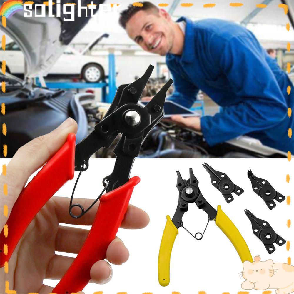 Solighter Snap Ring Tang Flexible 4in1 Crimp Tool Tang Circlip Penahan Spring Klip Penahan