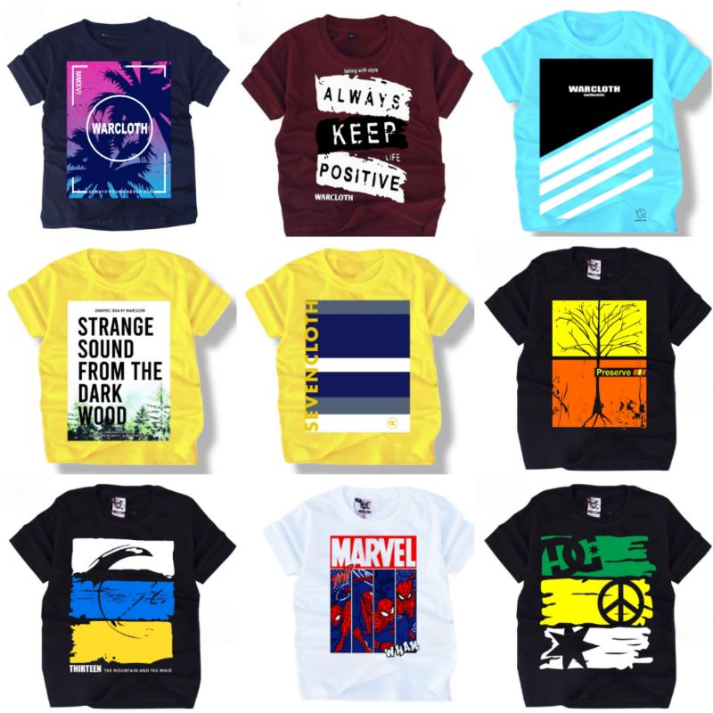 PROMO...!!!BAJU ANAK//KAOS ANAK//PAKAIAN ANAK//KAOS KARAKTER//SUPERHERO//KARTUN//REALPICT//TERLARIS//TERMURAH//USIA 1-9 TAHUN//TERLUCU//