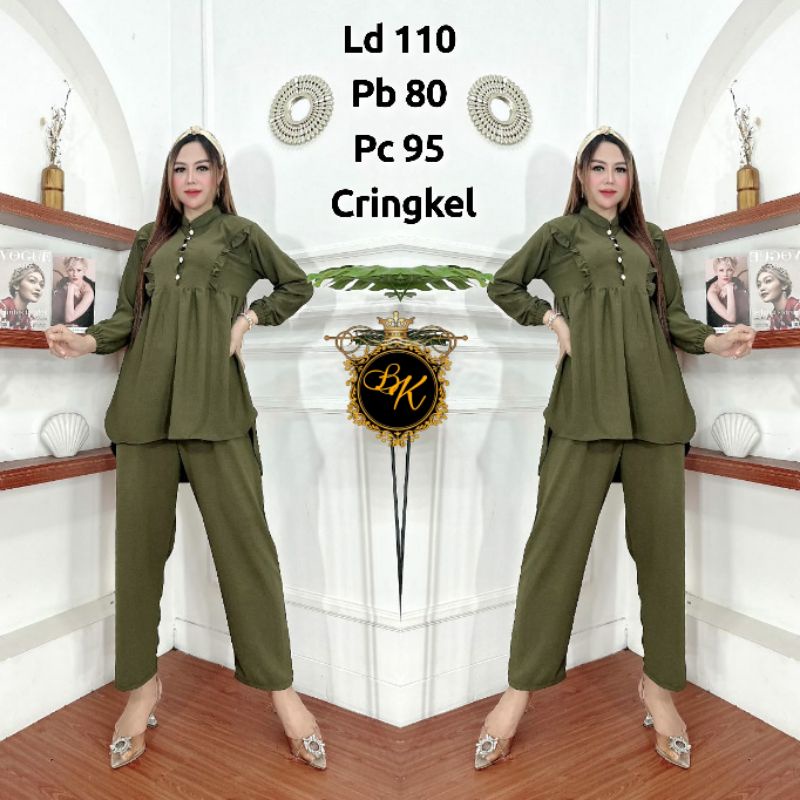 One Set Kemeja | One Set Pajamas | Setelan Wanita | Setelan Lengan Panjang