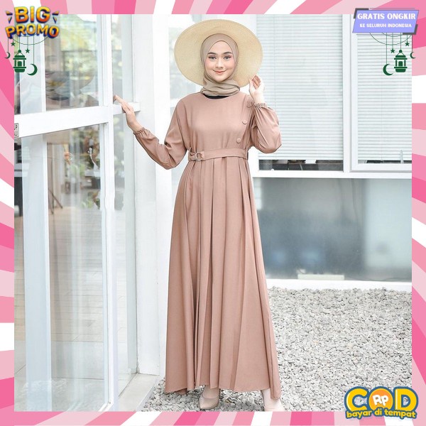 Gamis Lebaran Baju Muslim Casual Gsmis Cewek Wanita Model Terbaru Remaja Jumbo Import Premium Games 