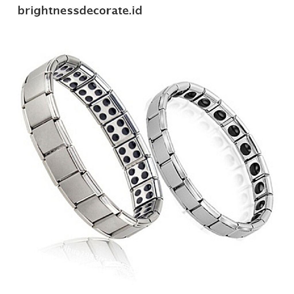 [Birth] Gelang Titanium Steel Elastis Stretch Untuk Pria Wanita Energy Health Bangle [ID]