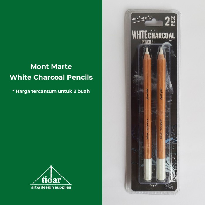 

Charcoal Mont Marte White Charcoal Pencils - Pensil Sketch Arang Putih Besar