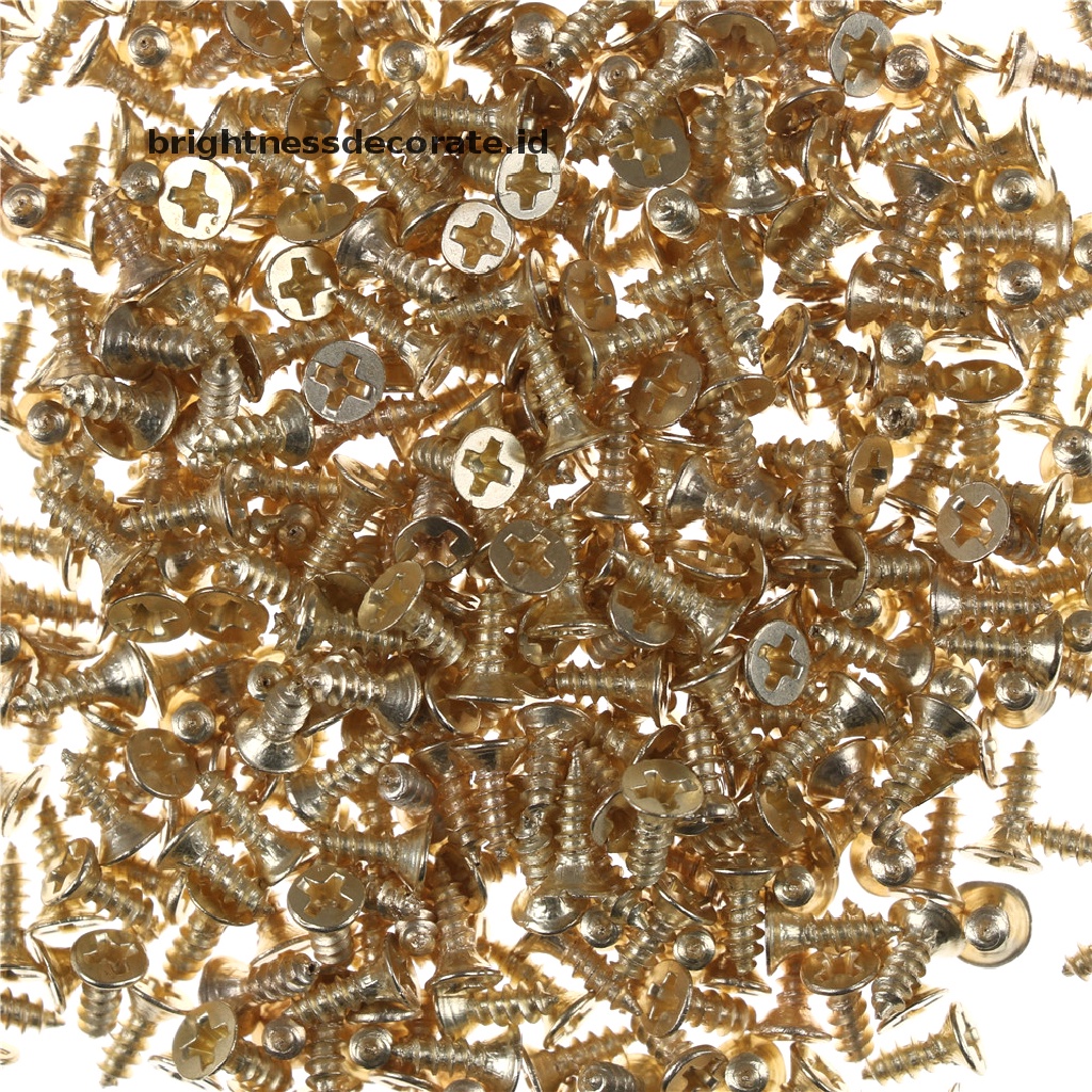 [Birth] Sekrup Gepeng Self tapping Bahan Kuningan Golden Screw Alat Model [ID]