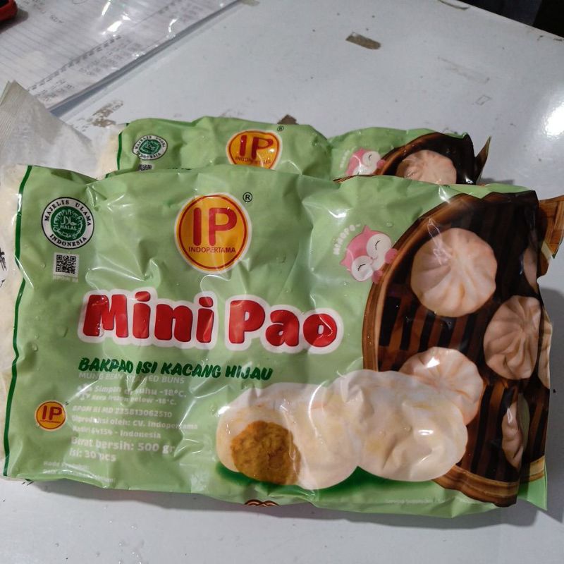 mini pao IP rasa kacang hijau isi 30