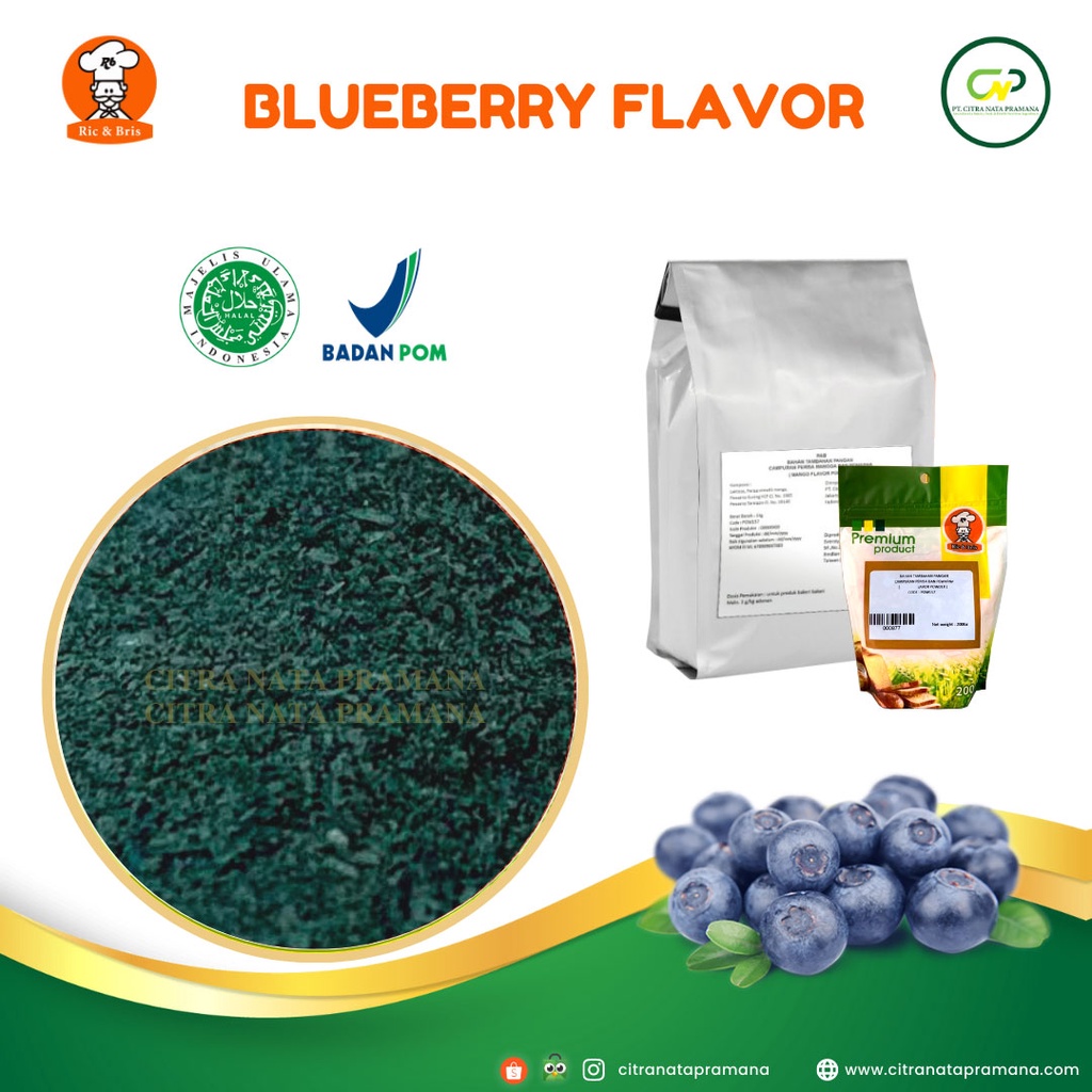 Jual Blueberry Flavour Powder / Bubuk Minuman Rasa Blueberry / Bubuk ...