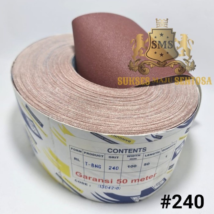 Amplas Amplas Roll Meteran Grit#280 Taiyo/Amplas Besi Kayu Tembok Harga 1 Rol