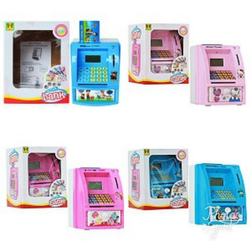 mainan celengan sandi , mainan celengan kartu , mesinn ATM