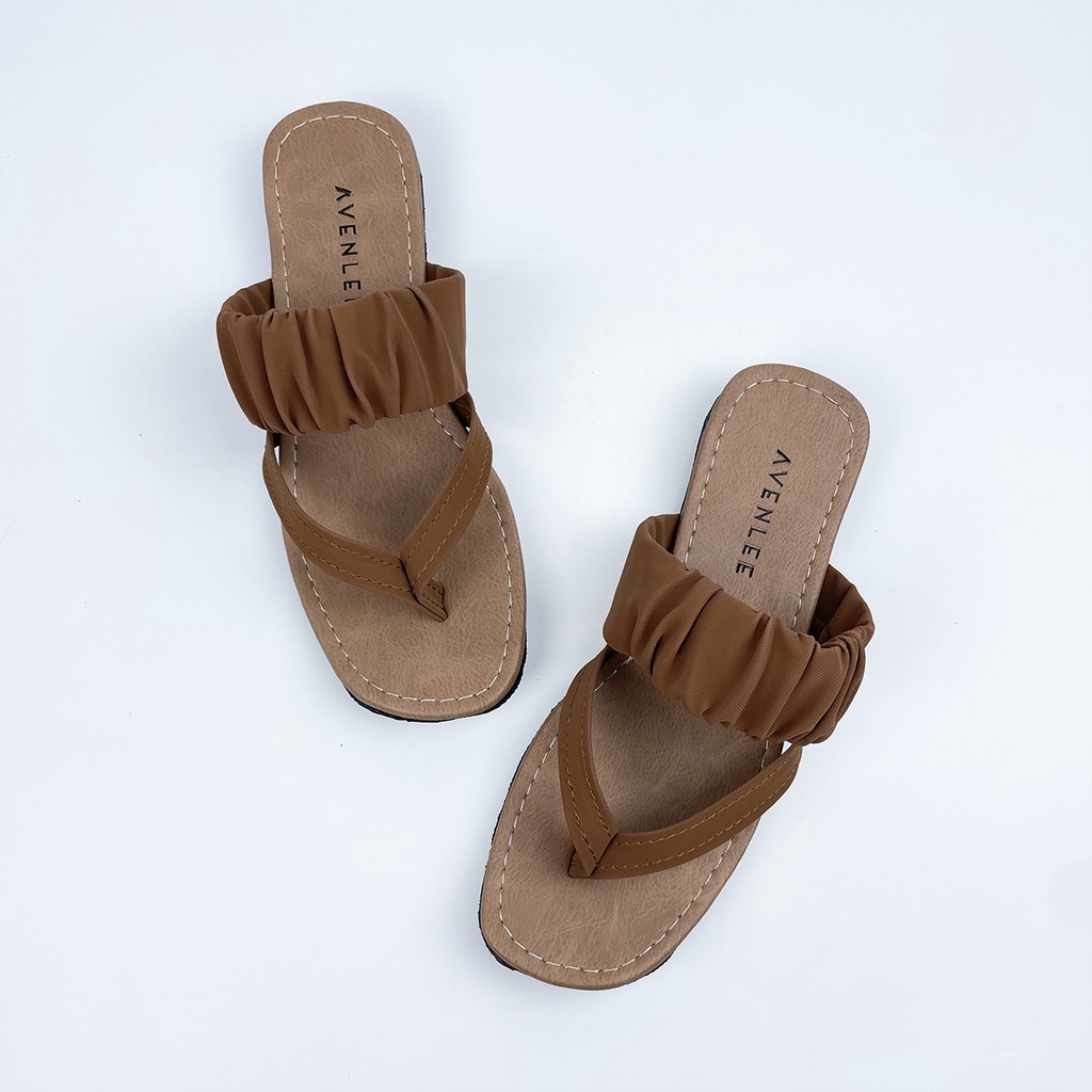 Sandal Jepit Wanita Simpel Elegan Teplek Sol Karet Avenlee Beiza