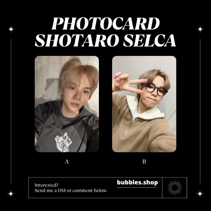 PHOTOCARD UNOFFICIAL SHOTARO NCT SELCA