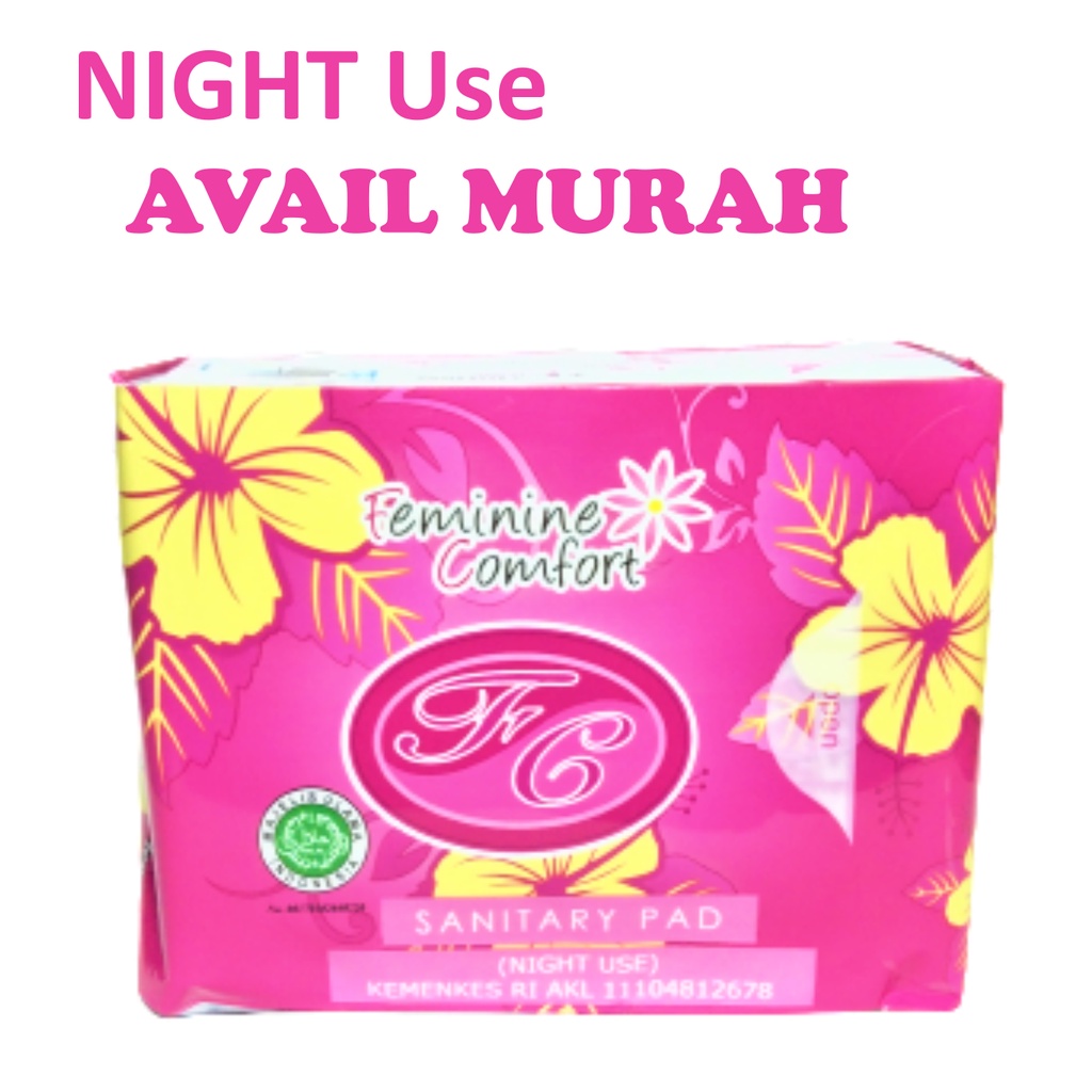 Pembalut Night Use Pembalut Merah Avail Untuk Malam Hari Perbungkus