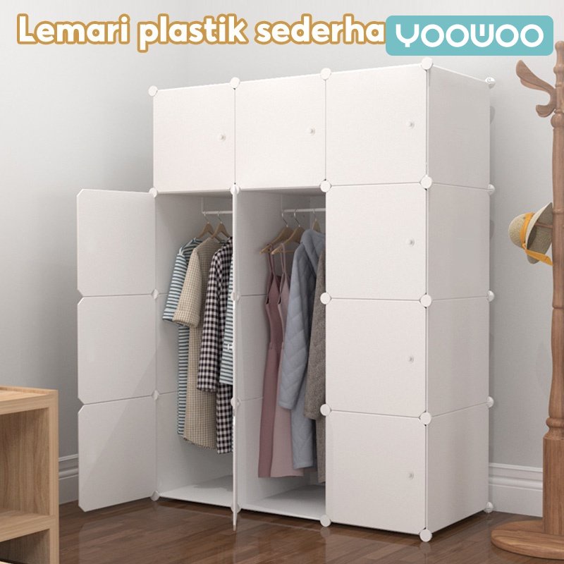 YooWoo Lemari Plastik / Lemari Sekat / Lemari Pakaian / Lemari Baju / Lemari Multifungsi / Kotak Sto