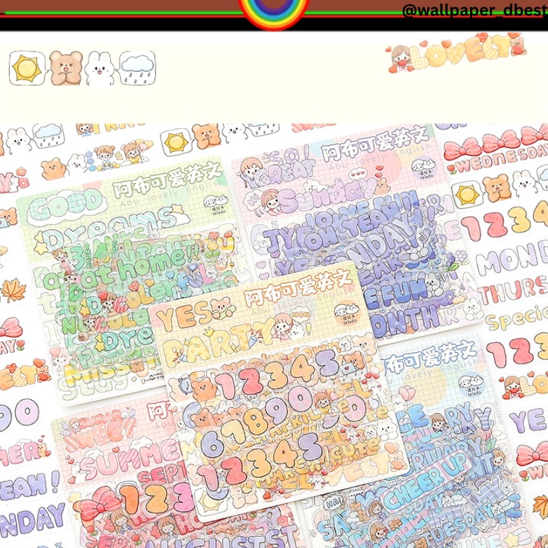 

STICKER TRANSPARANT PET ALPHANUMERIC LUCU WARNA PASTEL UNTUK DEKORASI BUKU JOURNAL JOURNALING SCRAPBOO SCRAPING BOOK MOTIF MOMO KERTAS NOTE CATATAN KECIL TEMA KARTUN JEPANG LUCU KAWAII CUTE STICKER DIARY LUCU AESTHETIC @wallpaperdbest