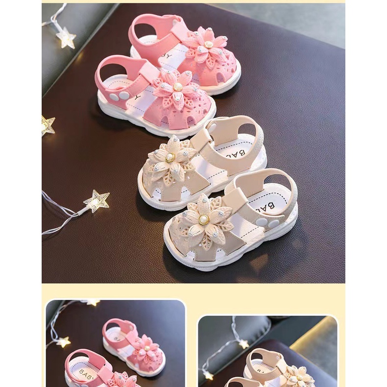 Cherry COD Rossie Shine Sandal Anak Perempuan Bahan Karet / Sandal Bayi  / Sandal Jelly Anak LX04