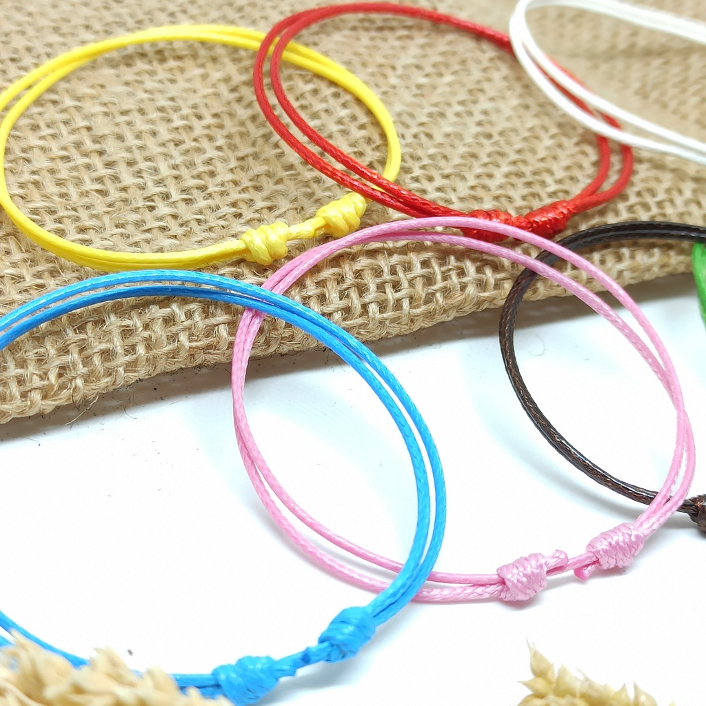 1mm Gelang Tali Polos - Sliding Knot / Gelang Couple Murah